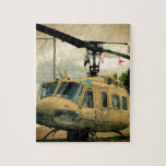 Vintage Vietnam Era Uh-1 Huey Military Helicopter Jigsaw Puzzle