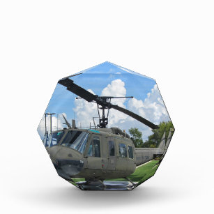 Vintage Vietnam Uh-1 Huey Military Helicopter Acrylic Award