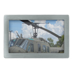 Vintage Vietnam Uh-1 Huey Military Helicopter Belt Buckle
