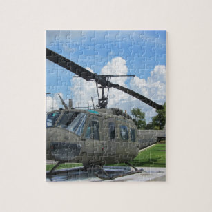 Vintage Vietnam Uh-1 Huey Military Helicopter Jigsaw Puzzle