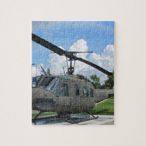 Vintage Vietnam Uh_1 Huey Military Helicopter Jigsaw Puzzle