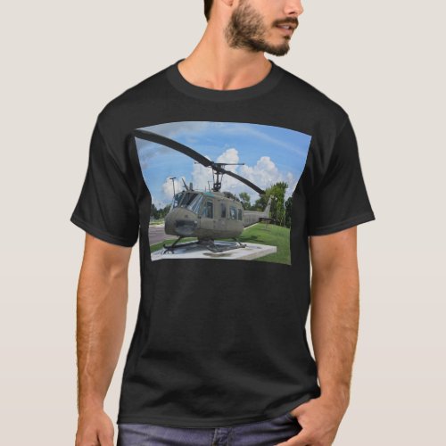 Vintage Vietnam Uh_1 Huey Military Helicopter T_Shirt
