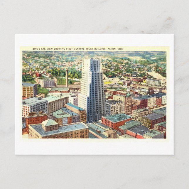Vintage View of Akron, Ohio, Postcard (Front)