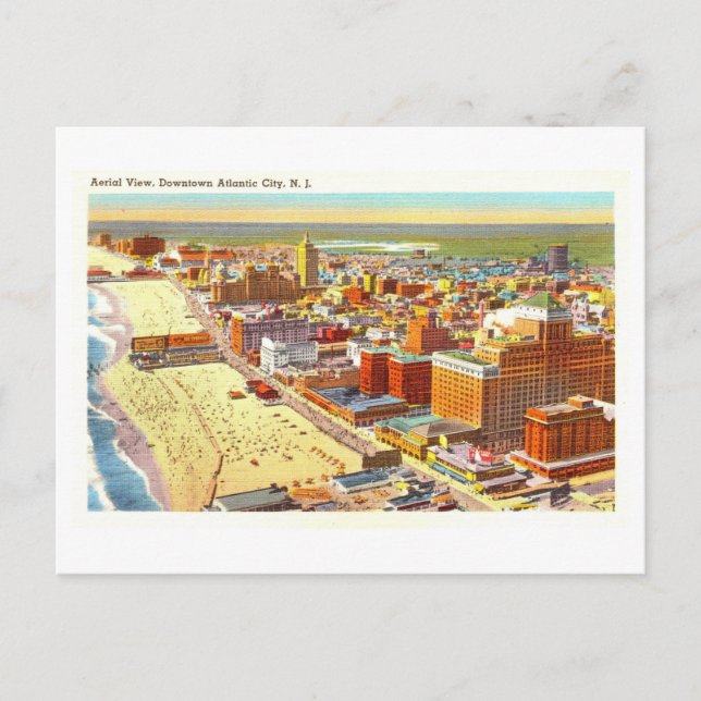 Vintage View of Atlantic City, New Jersey, Postcard (Front)