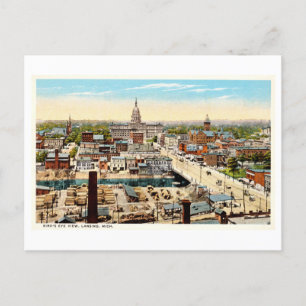 Vintage View of Lansing, Michigan, Postcard