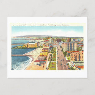 Vintage View of Long Beach, California, Postcard