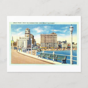 Vintage View of Long Beach, California, Postcard