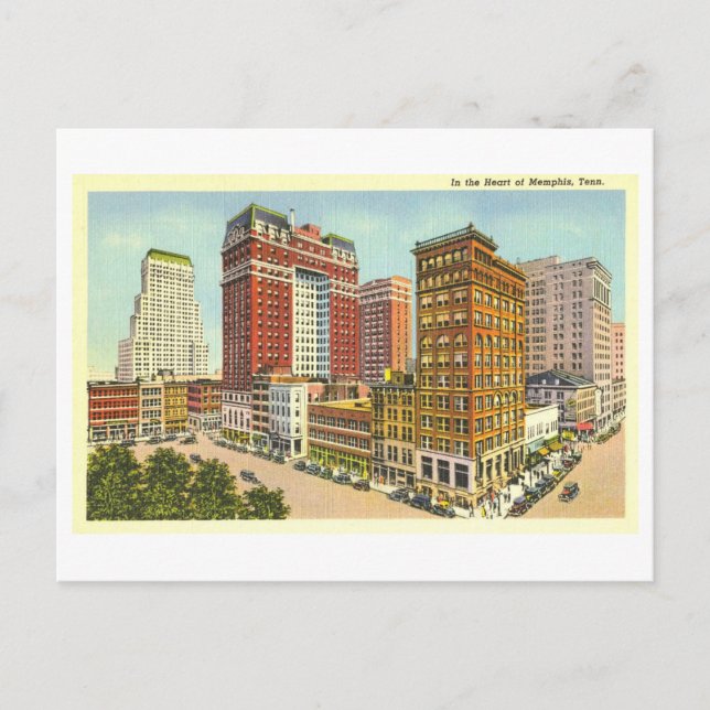 Vintage View of Memphis, Tennessee, Postcard (Front)