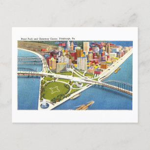 Vintage View of Pittsburgh, Pennsylvania, Postcard