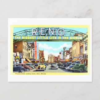 Vintage View of Reno, Nevada, Postcard