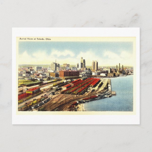 Vintage View of Toledo, Ohio,  Postcard (Front)