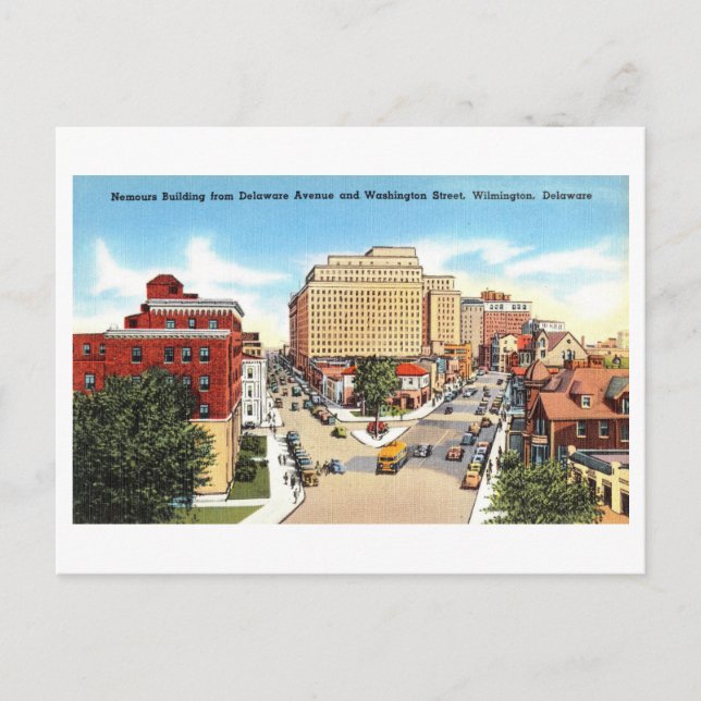 Vintage View of Wilmington, Delaware, Postcard (Front)