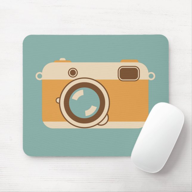 Vintage Viewfinder Film Camera Analog Style Mouse Pad (With Mouse)