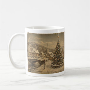 vintage village christmas mug 