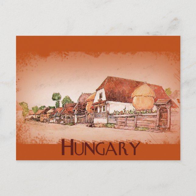 Vintage Village of Hungary Postcard (Front)