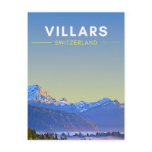 Vintage Villars Switzerland Travel