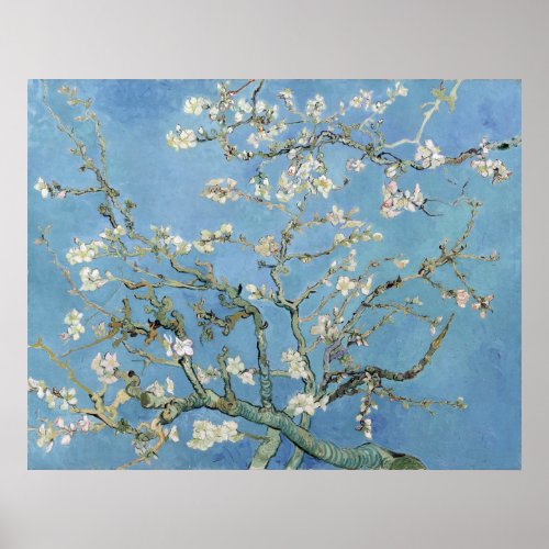 Vintage Vincent Van Gogh Almond Blossoms Poster