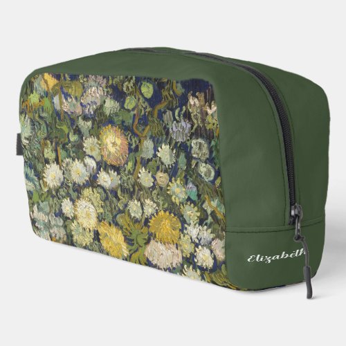 Vintage Vincent Van Gogh Bouquet of Flowers Name Dopp Kit