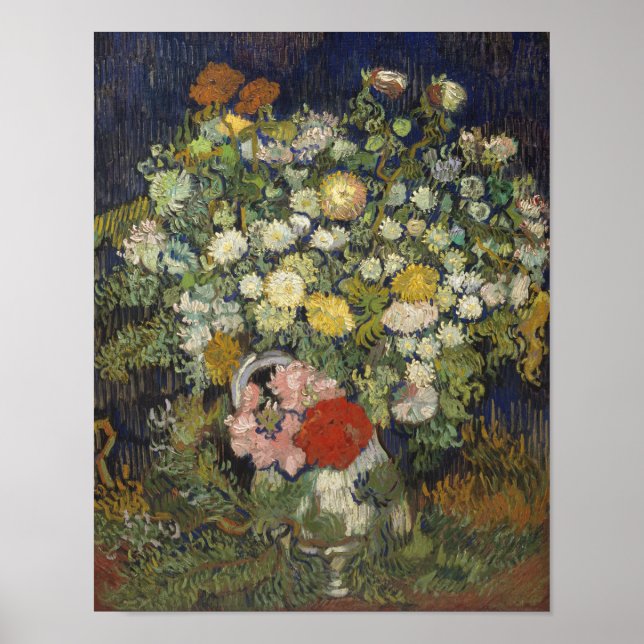 Vintage Vincent Van Gogh Bouquet of Flowers Poster (Front)