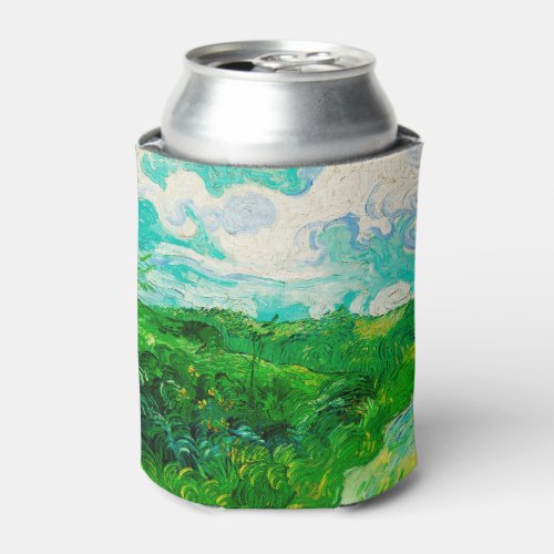 Vintage Vincent Van Gogh Green Wheat Fields Can Cooler