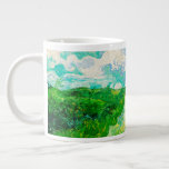 Vintage Vincent Van Gogh Green Wheat Fields Giant Coffee Mug<br><div class="desc">Pretty , Vintage , Beautiful painting Green Wheat Fields, Auvers (1890) by Vincent Van Gogh.This is an old masterpiece from the dutch master painter Vincent Van Gogh. This painting is a part of his wheat field series. The setting of this natural landscapse painting were the utlying fields of Auvers .This...</div>