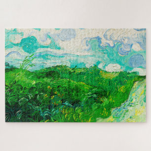 Vintage Vincent Van Gogh Green Wheat Fields Jigsaw Puzzle