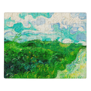 Vintage Vincent Van Gogh Green Wheat Fields Jigsaw Puzzle