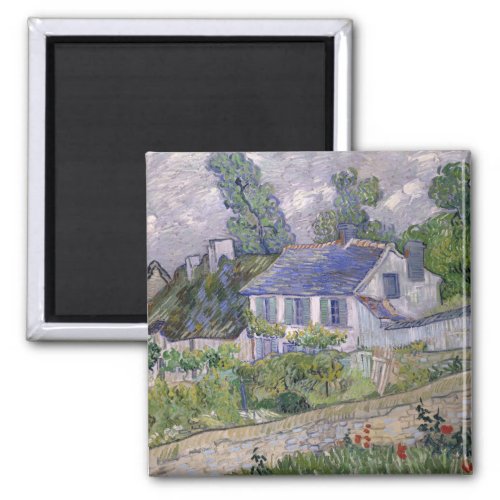 Vintage Vincent van Gogh Houses in Auvers Magnet