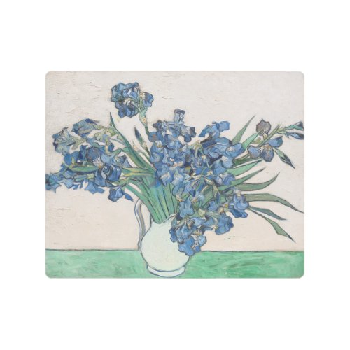 Vintage Vincent Van Gogh Irises Metal Print