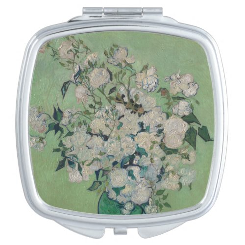 Vintage Vincent Van Gogh Painting Roses Compact Mirror