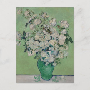 Vintage Vincent Van Gogh Painting Roses Postcard