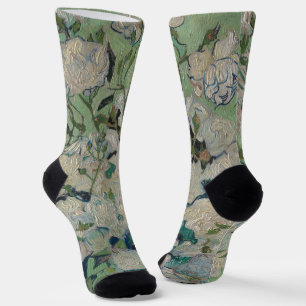 Vintage Vincent Van Gogh Painting Roses Socks