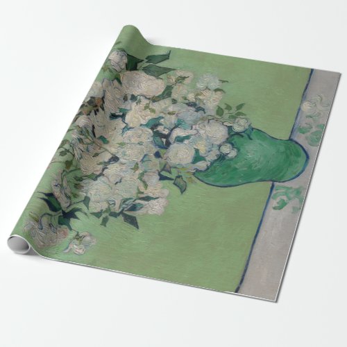 Vintage Vincent Van Gogh Painting Roses Wrapping Paper
