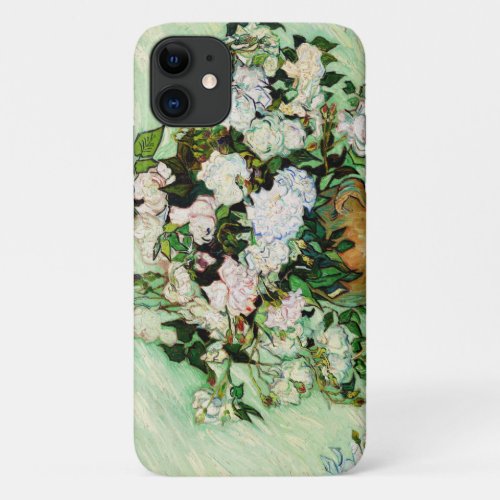 Vintage Vincent Van Gogh Roses 1890 iPhone 11 Case