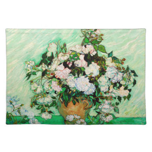 Vintage Vincent Van Gogh Roses (1890) Cloth Placemat