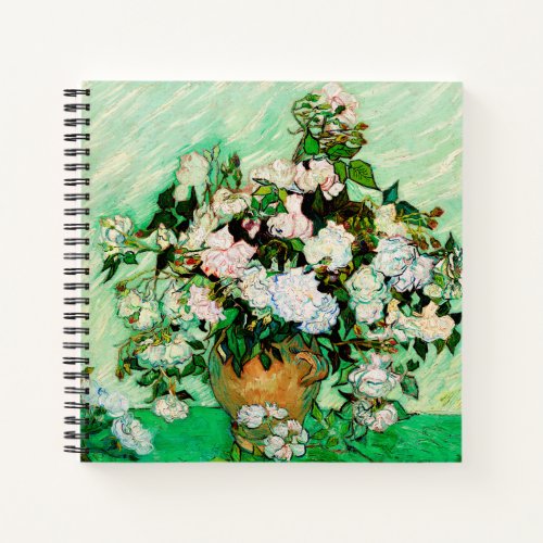 Vintage Vincent Van Gogh Roses 1890 Notebook
