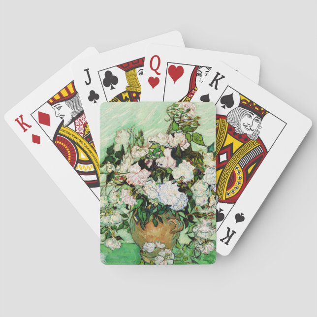 Vintage Vincent Van Gogh Roses (1890) Poker Cards (Back)