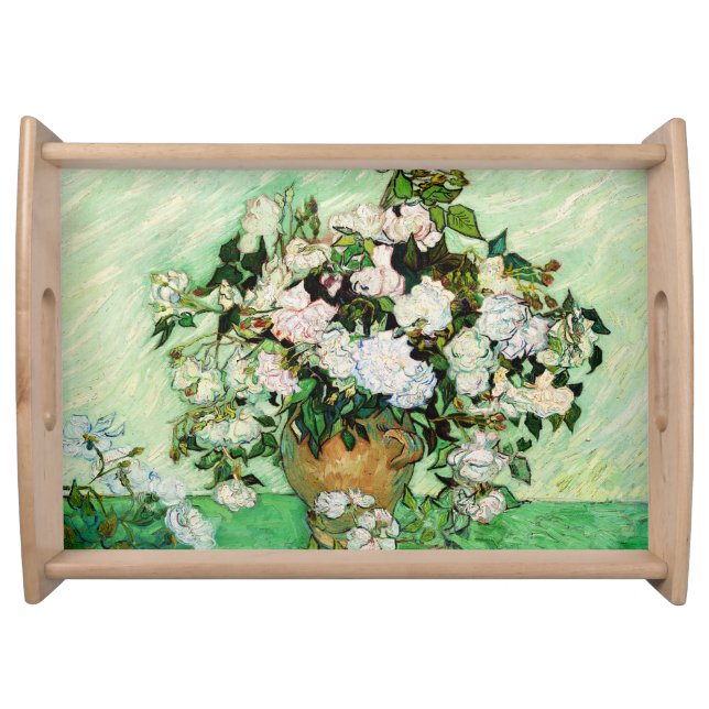 Vintage Vincent Van Gogh Roses (1890) Serving Tray (Front)