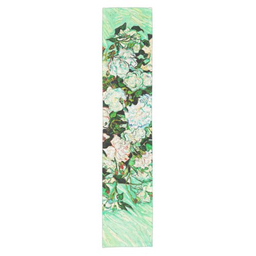 Vintage Vincent Van Gogh Roses 1890 Short Table Runner