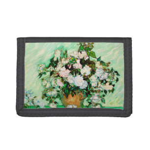 Vintage Vincent Van Gogh Roses (1890) Tri-fold Wallet