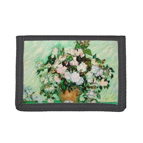 Vintage Vincent Van Gogh Roses 1890 Trifold Wallet