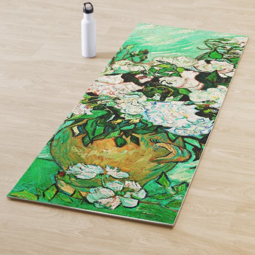 Vintage Vincent Van Gogh Roses 1890 Yoga Mat