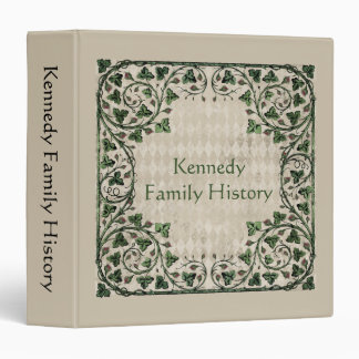 Vintage Vine Frame Family History Custom 3 Ring Binder