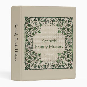 Vintage Vine Frame Family History Custom  Mini Binder