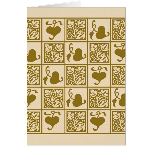 Vintage vine leaves cards (Front)