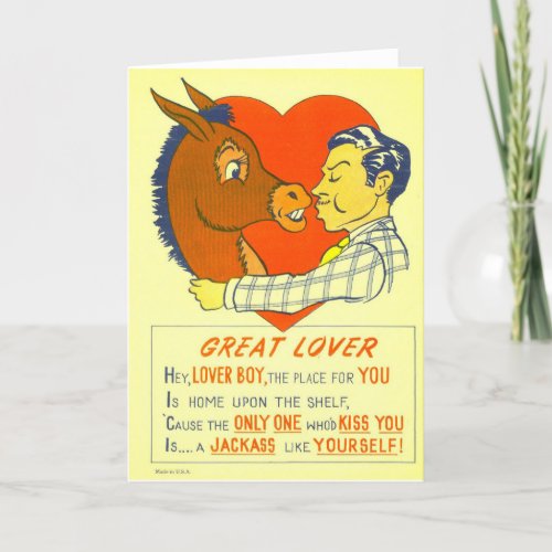 Vintage Vinegar Valentine _ Great Lover Holiday Card