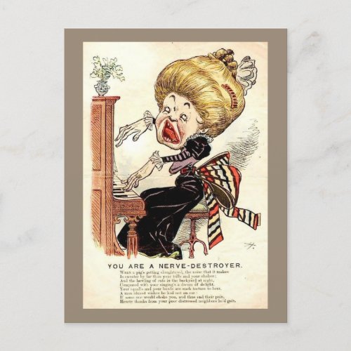 Vintage Vinegar Valentine Nerve Destroyer Holiday Postcard