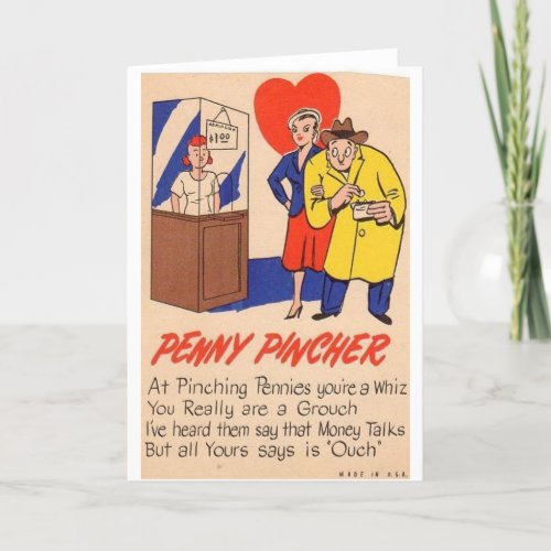 Vintage Vinegar Valentine _ Penny Pincher Holiday Card