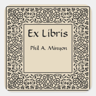 Vintage Vines and Interlocking Knots Bookplate