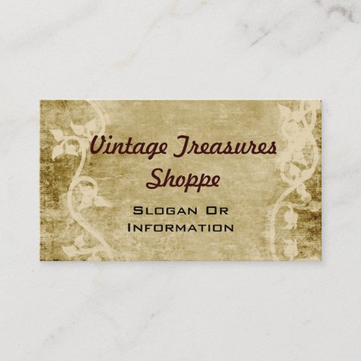 Customizable Vintage Vines Business Cards